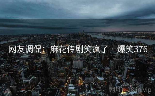 网友调侃：麻花传剧笑疯了 · 爆笑376